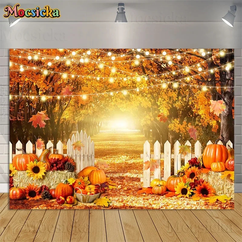 

Фон для фотосессии на день рождения: осенний декор с кленовыми листьями, украшение стола для торта, баннер, осенние детские портретные фоновые задники для фотостудии