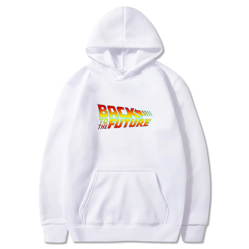 Back to the Future Hoodies Men street Winter Pullovers Letter Print Casual Male Sweatshirts Fleece Man Top Hip Hop Tracksuit