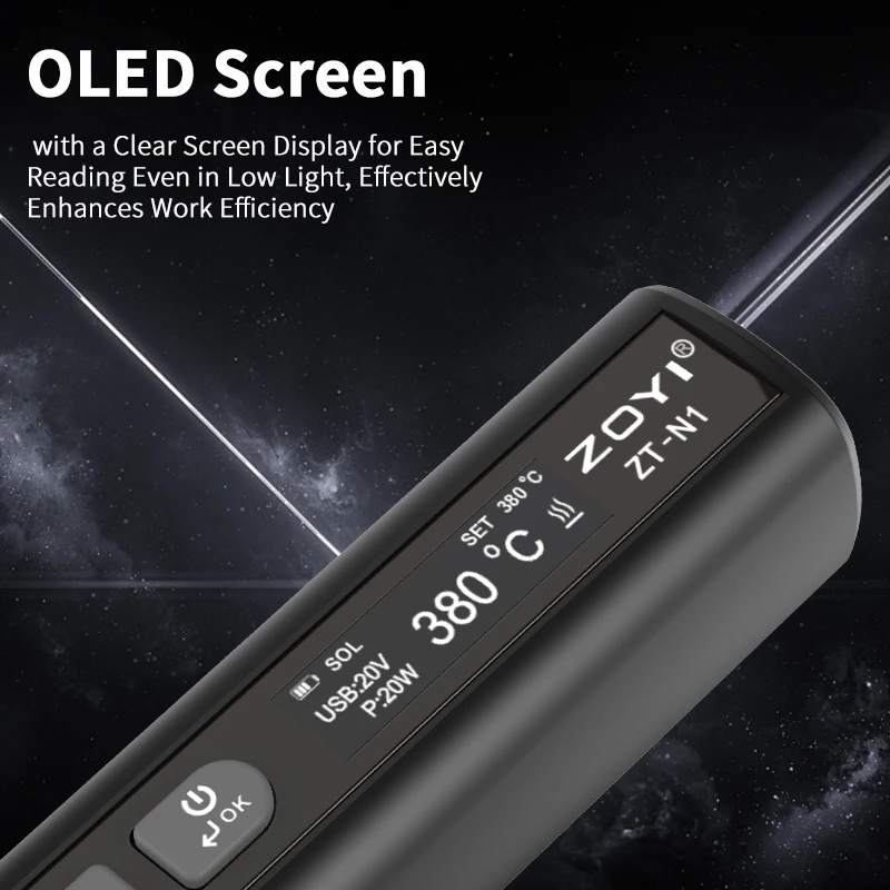 96 واط الذكية سبيكة لحام درجة حرارة ثابتة لحام القلم كهربائي المحمولة عالية الطاقة أداة لحام للإصلاح