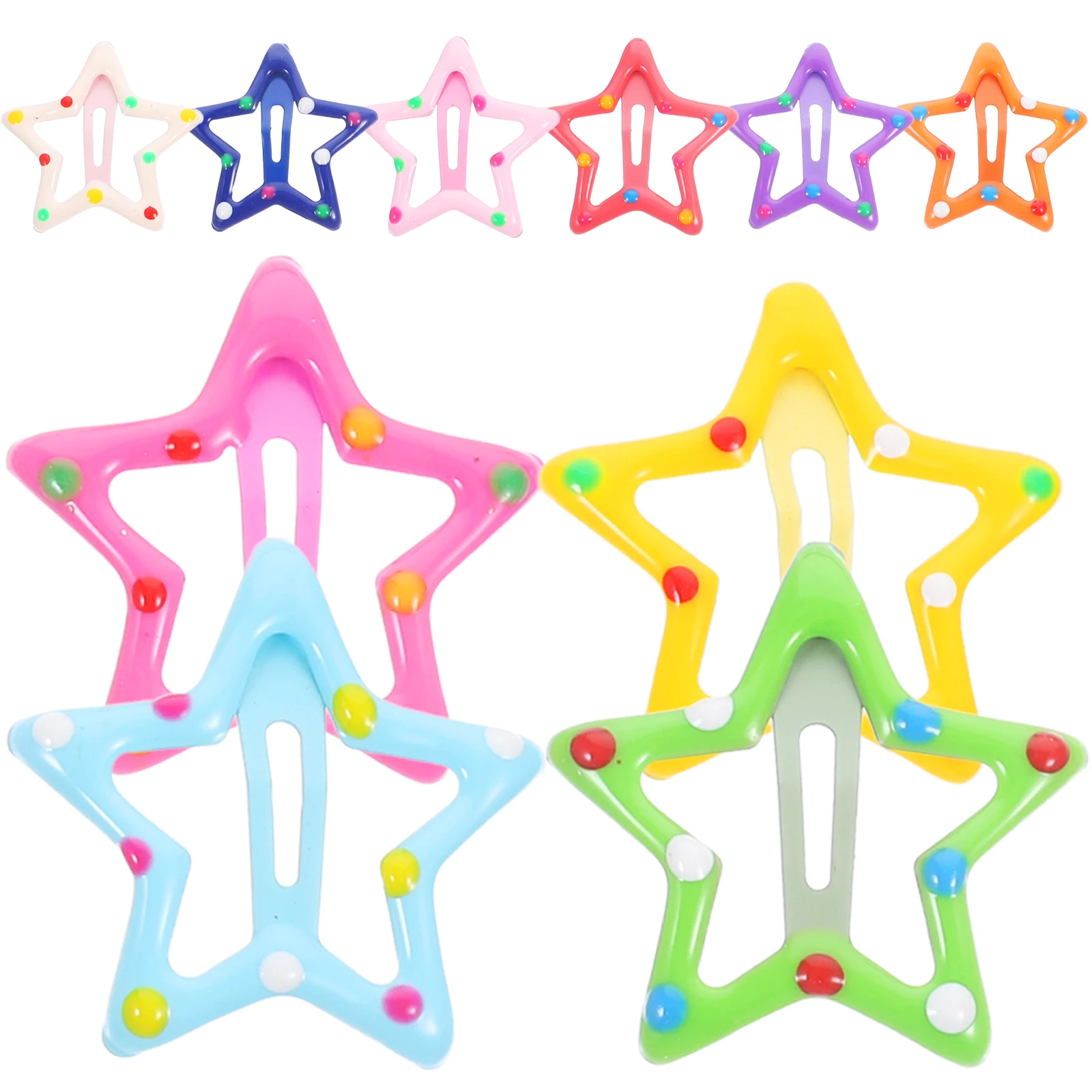 

10 Pcs Children's Hairpin Headwear Clips for Girls Barrettes Snap Accessories Star