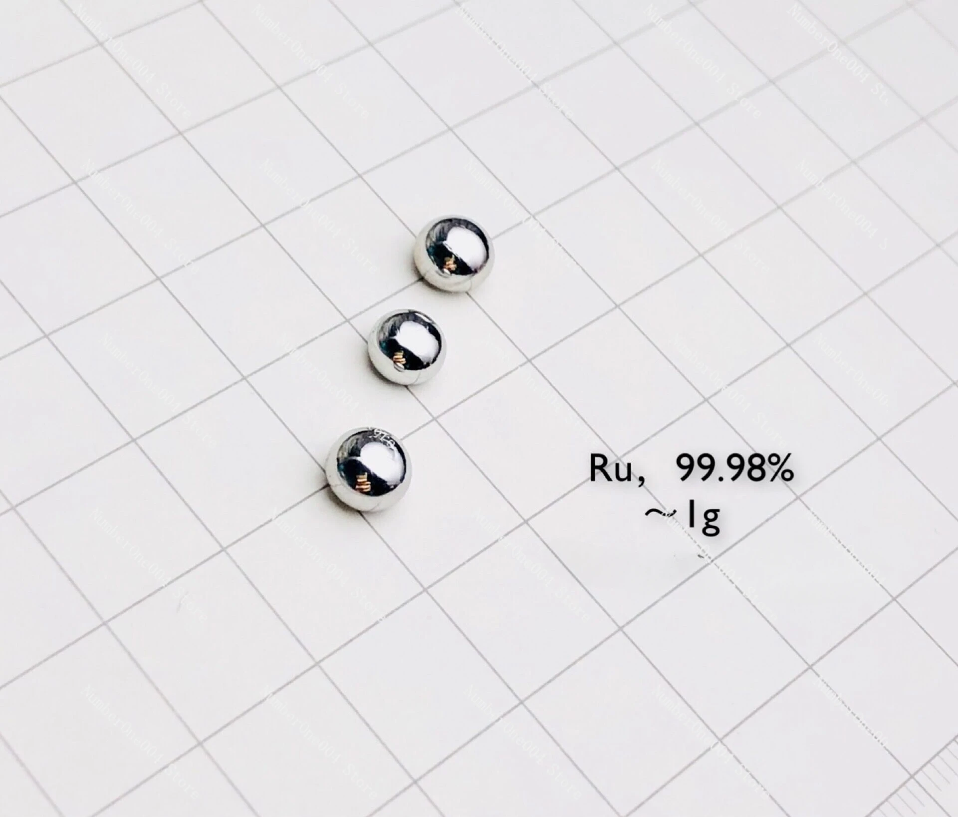 [1G Version] Mirror Surface Result Metal Ru Beads Ru 99.98