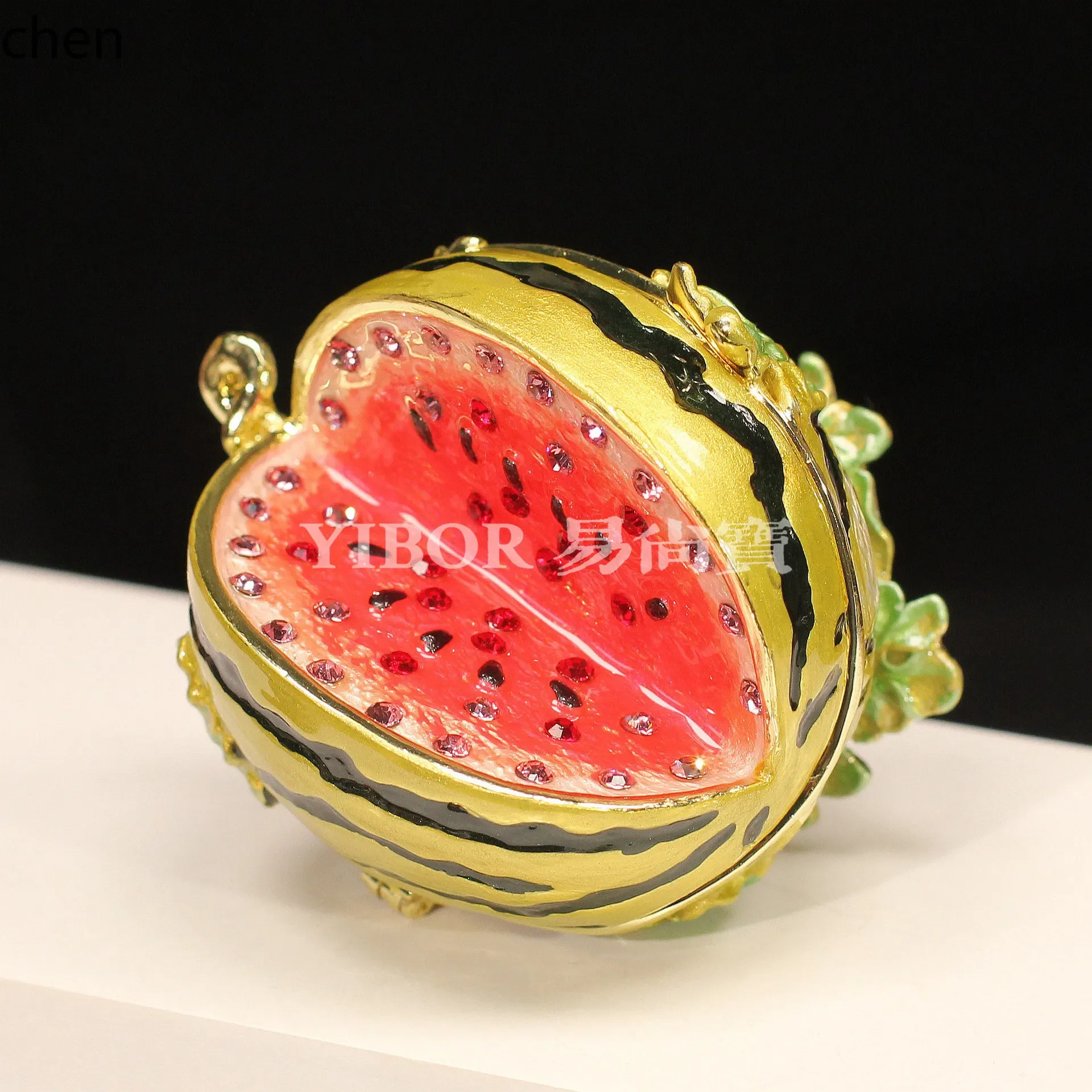 

L15-Cross-Border Supply Enamel Jewelry Box New Fruit Watermelon Simulation Small Ornament Creative Home Decor Storage Box