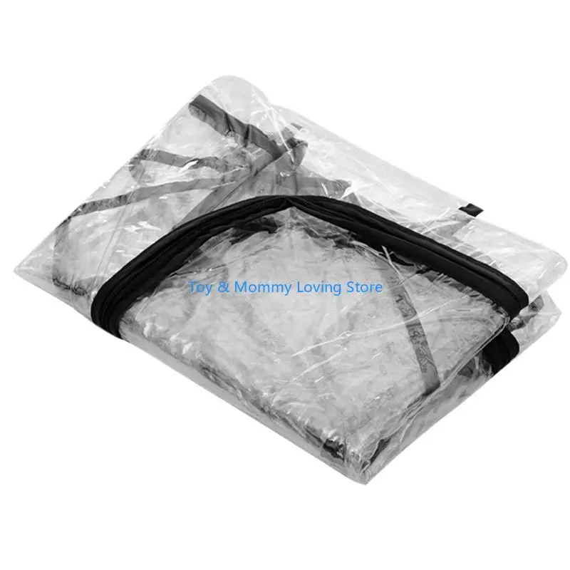 Y1QF クリアユニバーサルベビーカーレインカバートロリー傘レインコートサイド換気ウェザーシールドベビーカーアクセサリー