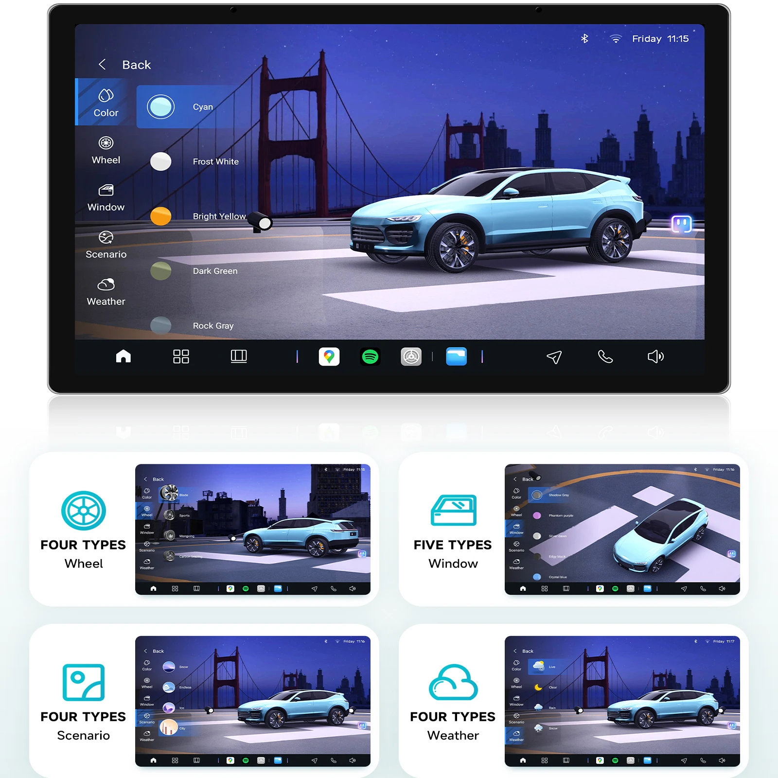 Carplay 4G-LTE Carplay Android Car Radio For Renault Twingo 3 2014-2024 Car Infotainment Multimedia Player GPS Auto Stereo RDS