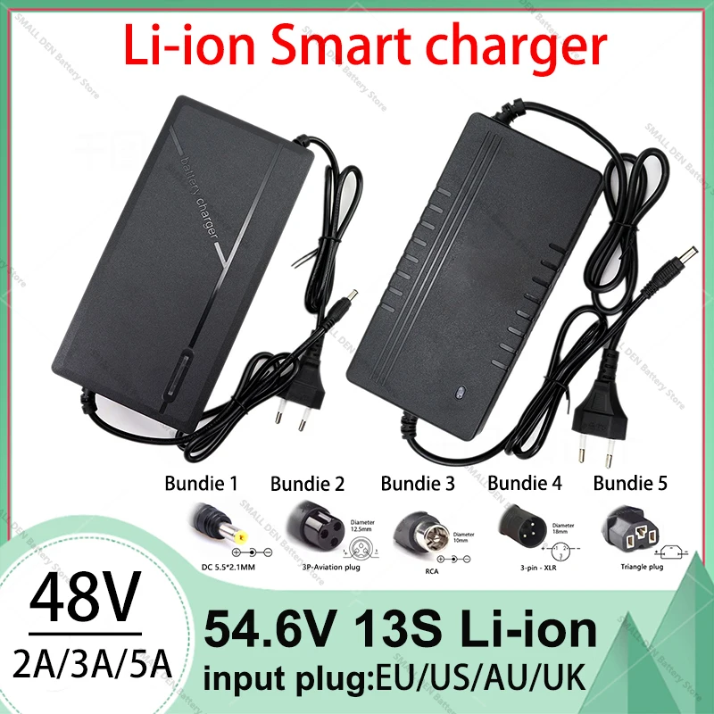 New54.6V 2A 3A 5A شاحن بطارية ليثيوم 54.6 فولت دراجة كهربائية شاحن ل 13S 48 فولت بطارية ليثيوم أيون شاحن جودة عالية #1