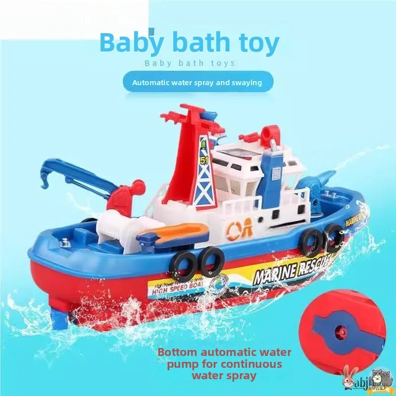 Children's Pirate Sailing Ship Submersible Spring Boat Model Bath Water Play Toy Boys Toy Boat Simulation Cruiser Toy Boat