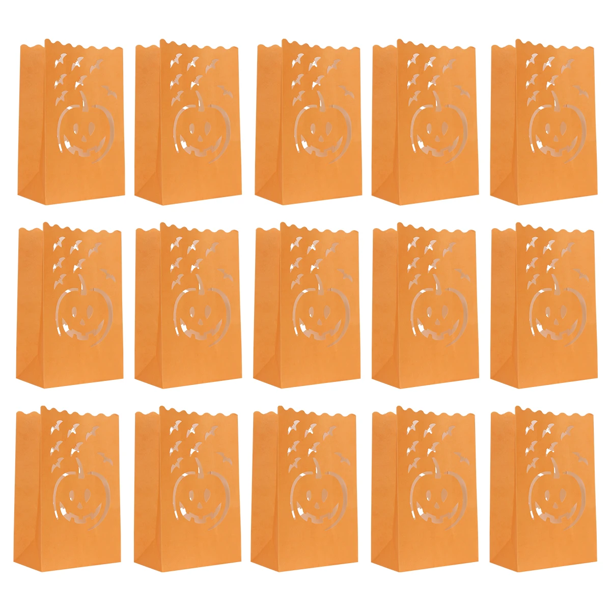 

20pcs C y Bags Flame Retardant Halloween Tea Light Goodie Paper Luminary Resistant Kids Party Home Decoration