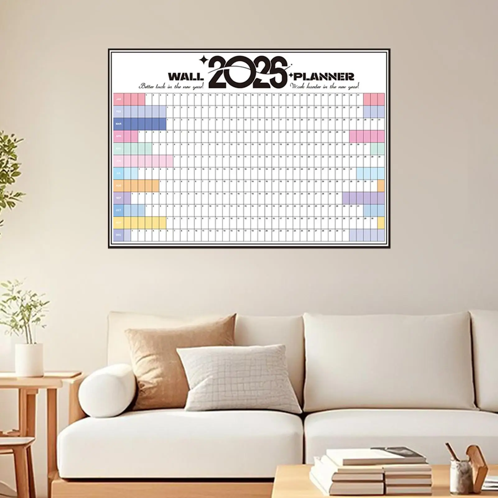 Calendario da parete Planner 2026 Grafico di pianificazione dell'organizzatore di grandi dimensioni Calendario da parete di grandi dimensioni per la cucina di casa dell'ufficio universitario della scuola dei bambini