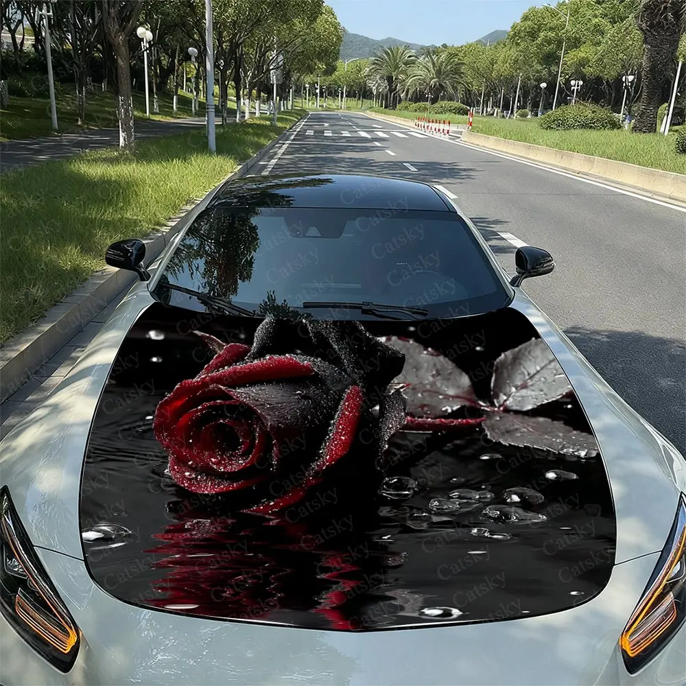

Mysterious Rose Car Hood Film-suitable For Engine Decoration-durable Vinyl Protective Film-truck SUV,Car Modification Stickers-e