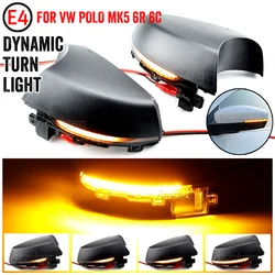 Side Wing Mirror Indicator Dynamic Turn Signal LED Light For Volkswagen VW Polo MK5 6R 6C 2009 2010 2011 2012 2013 2014 -2017