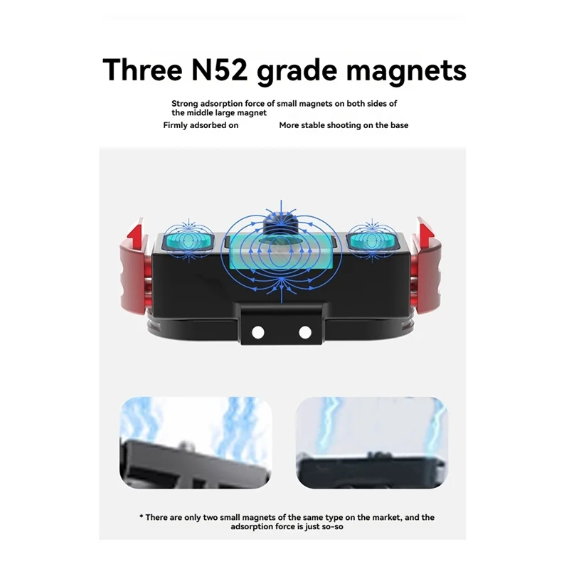 Base magnética de liberación rápida de Metal A003 para Gopro Hero 13, adaptador de montaje de extensión, accesorios de soporte