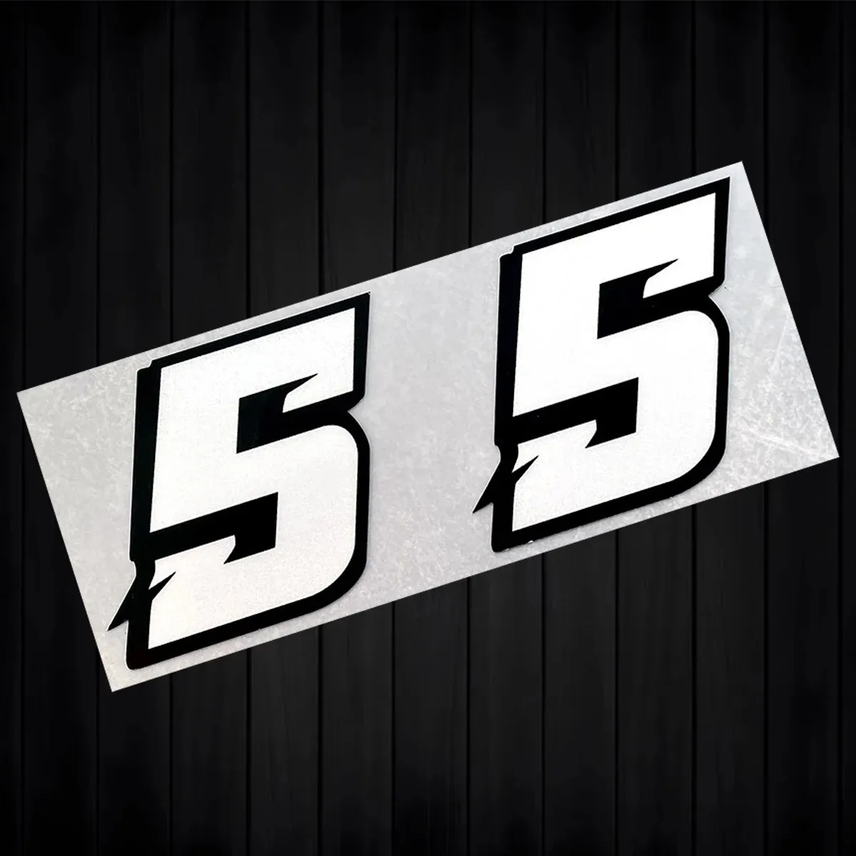 2 Stück 0123456789 Lustige Schwarz-Weiß-Stil Nummern-Motorradaufkleber Motorrad-Tank Seitenverkleidung Roller-Helm DIY Vinyl-Aufkleber