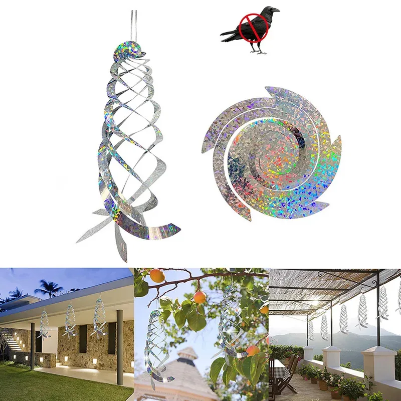 

Отпугивание птиц для домашних садов — 6 шт. спиральные подвесные устройства для отпугивания голубей и гусей