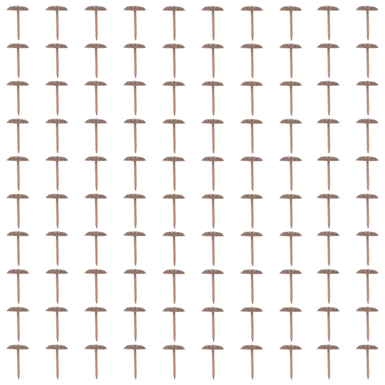 300Pcs Red Bronze Upholstery Tacks Vintage Decorative Furniture Nails Pin for Sofa Chair Bed Home Decor