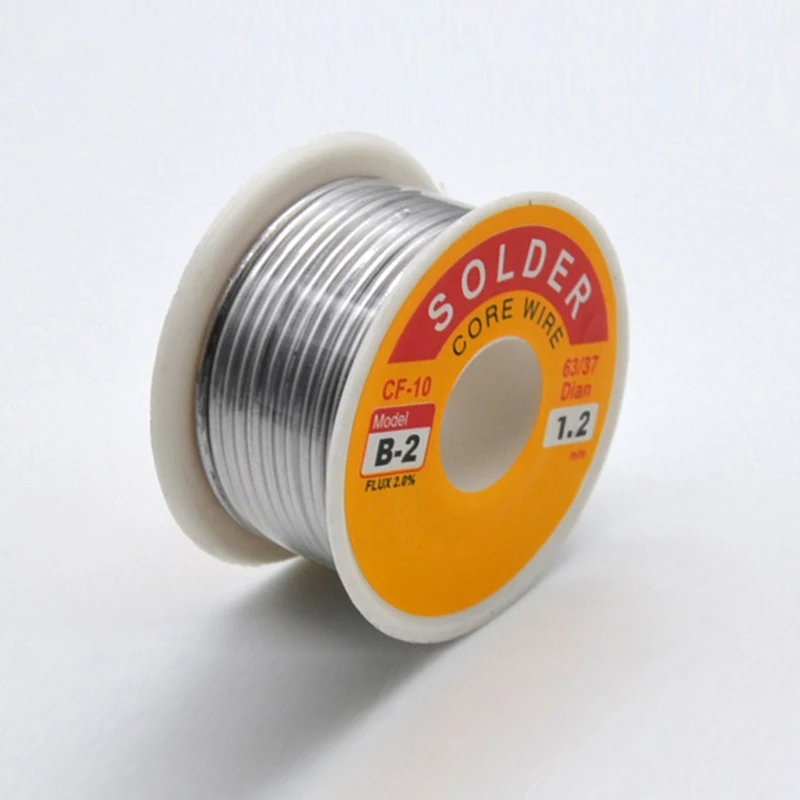 50g Tin wire 0.6 0.8 1 1.2 63 37 FLUX 2.0% solder wire Roll Melt Rosin Core Solder No-clean Tin BGA Welding Tools 1PC