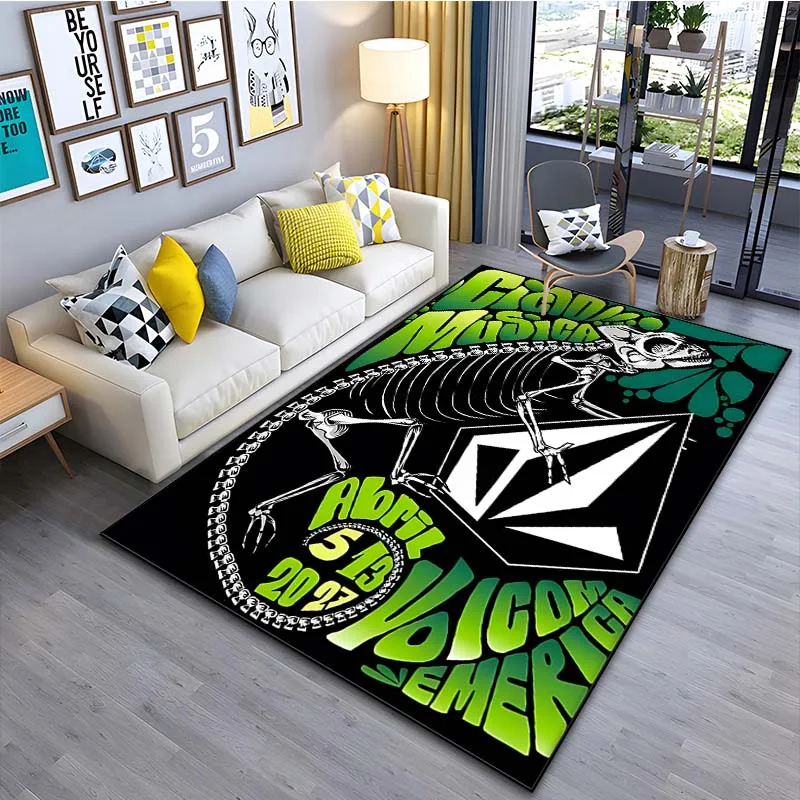 Extreme Sport V-V0lcom Pattern Floor Mat Rug 15 Size Living Room Bedroom Bedside Bathroom Floor Mat Area Rug Club Outdoor Rugs