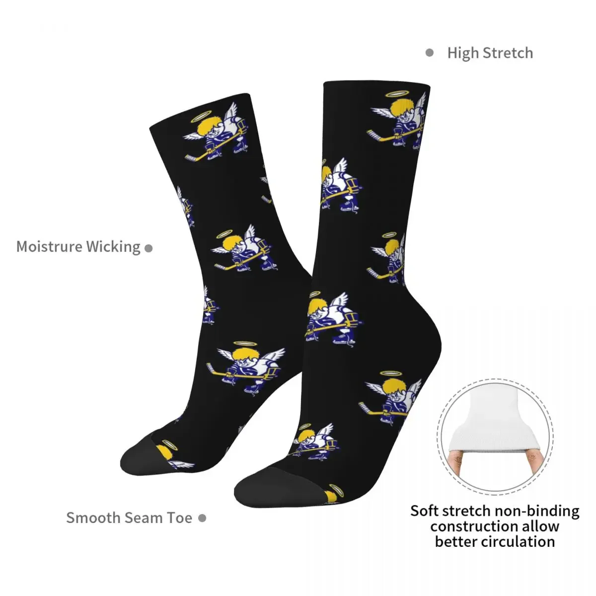 Aufgelöste Hockey-Team Minnesota Kampf Heiligen Vintage Retro Socken Harajuku Schweiß absorbierende Strümpfe die ganze Saison lange Socken