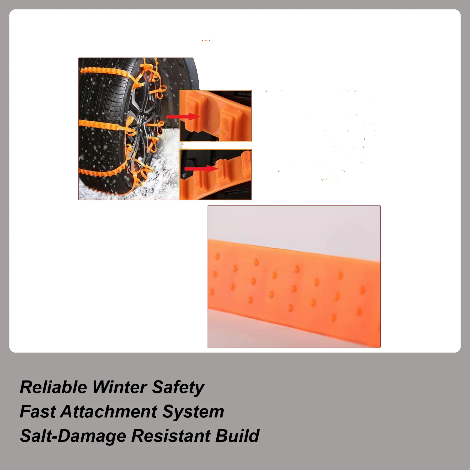 Snow Tire Chains Foldable Tool Gadget Straps Tire Snow Chains For Vehicle Automotive Trucks SUVs Winter Outdoor Camping Trips