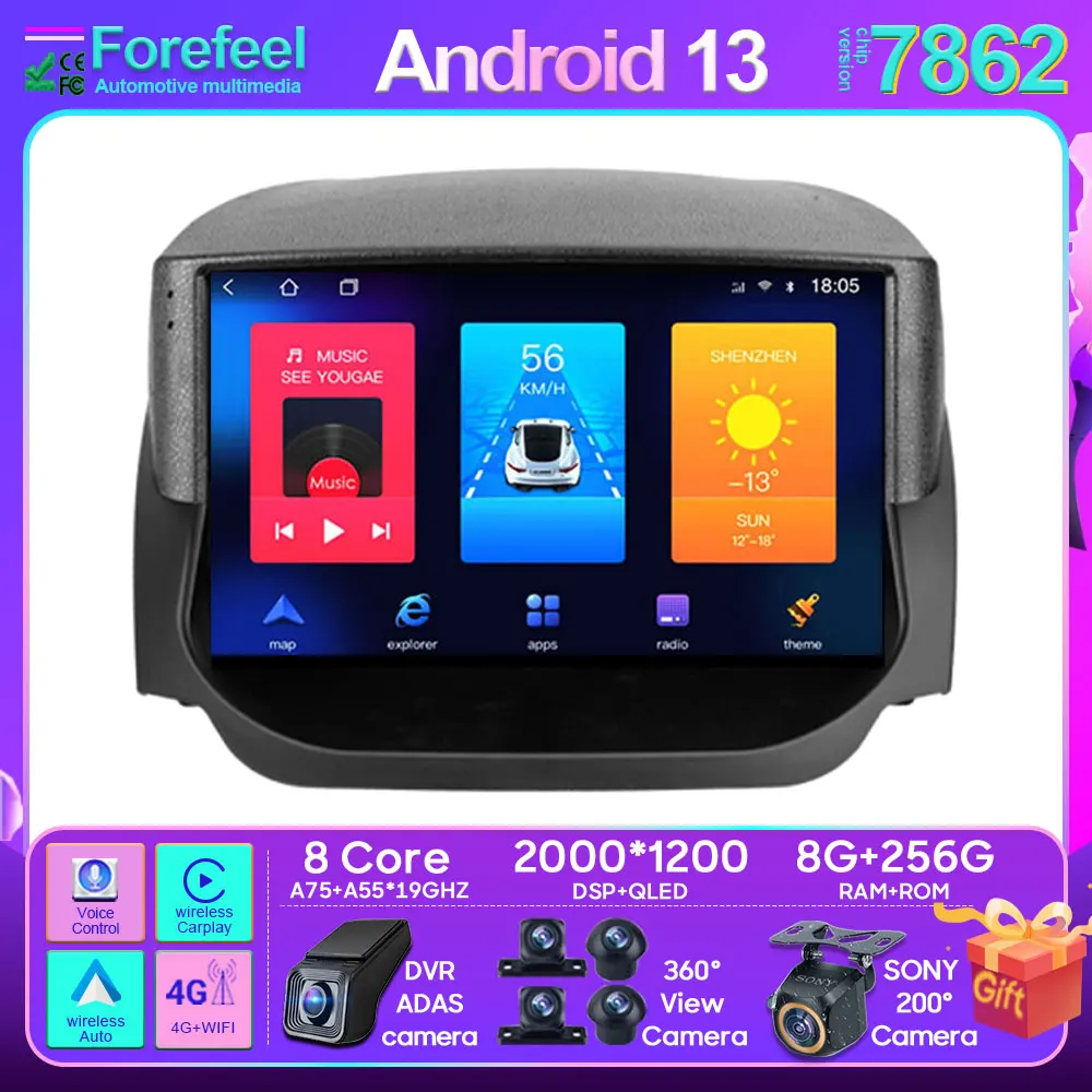 

Car Android For Ford EcoSport Eco Sport 2014-2018 Android Car Stereo Unit Multimedia Radio Video Player GPS Wireless Carplay 4G