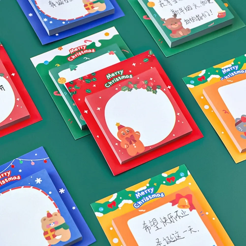 Office School Supplies Notepad Cartoon Christmas Sticky Notes Student Message Notepad Study Office Sticky Notes Christmas Gifts