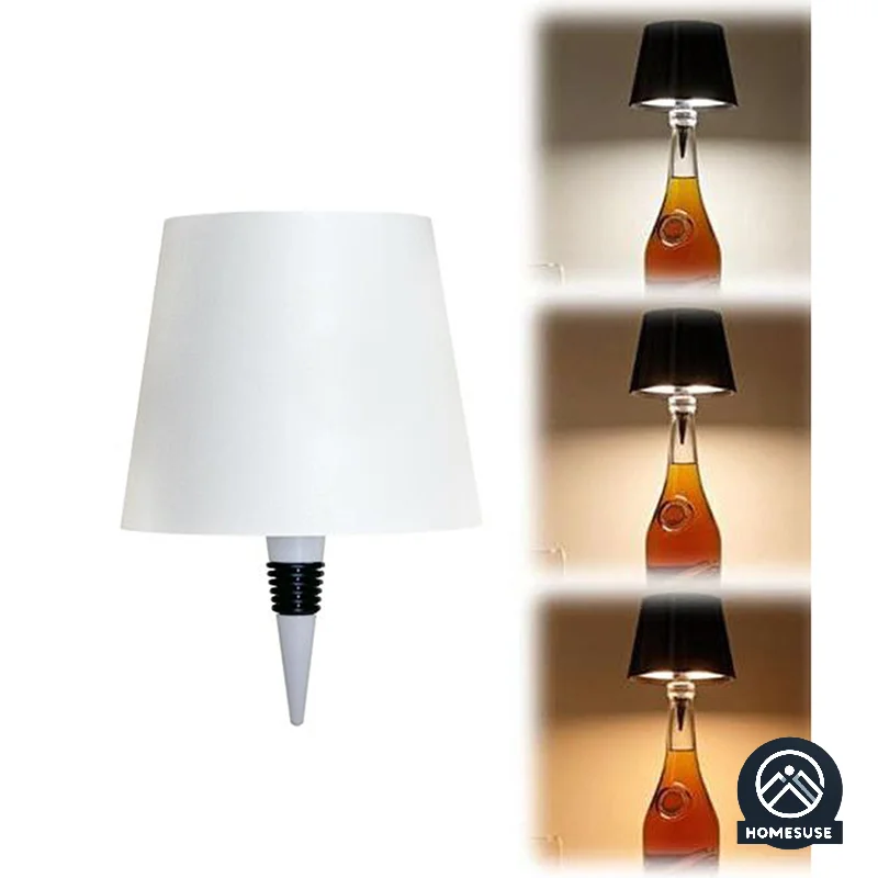 Lampada per bottiglia di vino a LED senza fili Vasi ricaricabili Lampada a fungo con attenuazione della luce a LED Lampada da tavolo con controllo touch Luce notturna decorativa