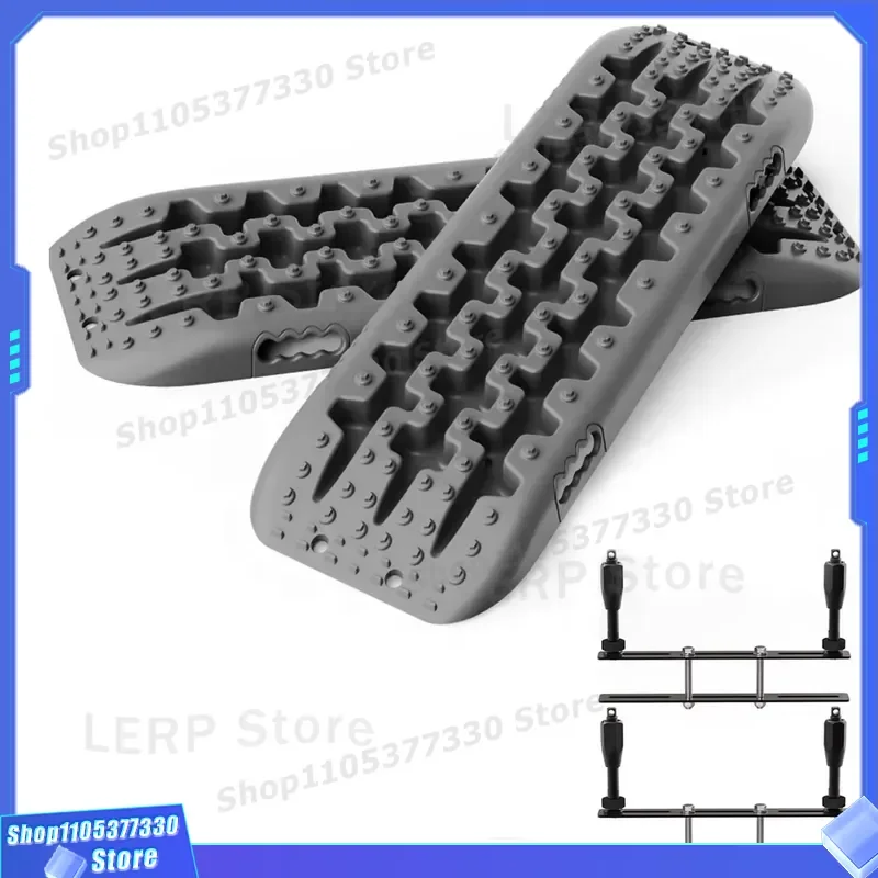 Off Road Vehicle Sand Recovery Ladder Traction Plates Rescue Track Mat with Installation Kit for Mud Snow Slush Emergency