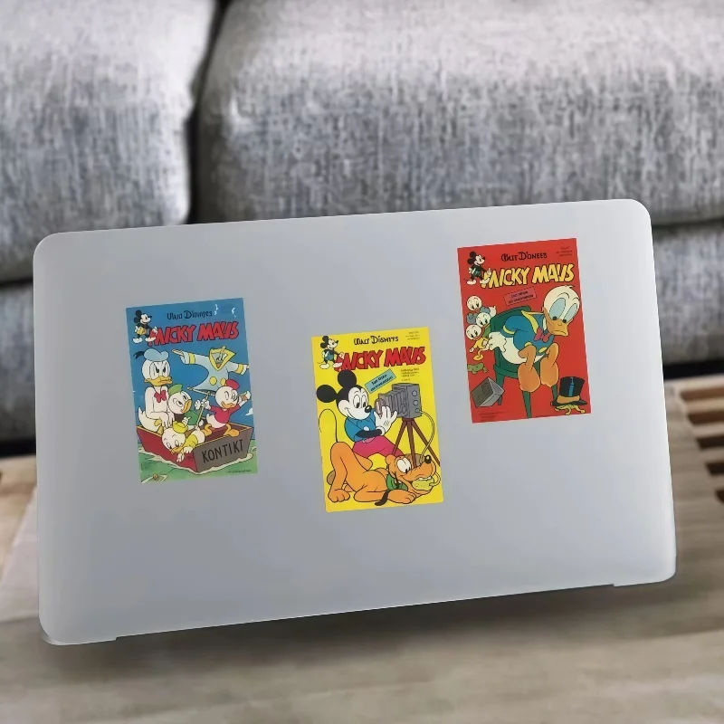 60 قطعة ملصقات الكرتون ديزني خمر ميكي ماوس دونالد داك الشارات الاتجاه الجمالي لأجهزة الكمبيوتر المحمول سجل القصاصات DIY بها بنفسك الحرفية ديكور #6