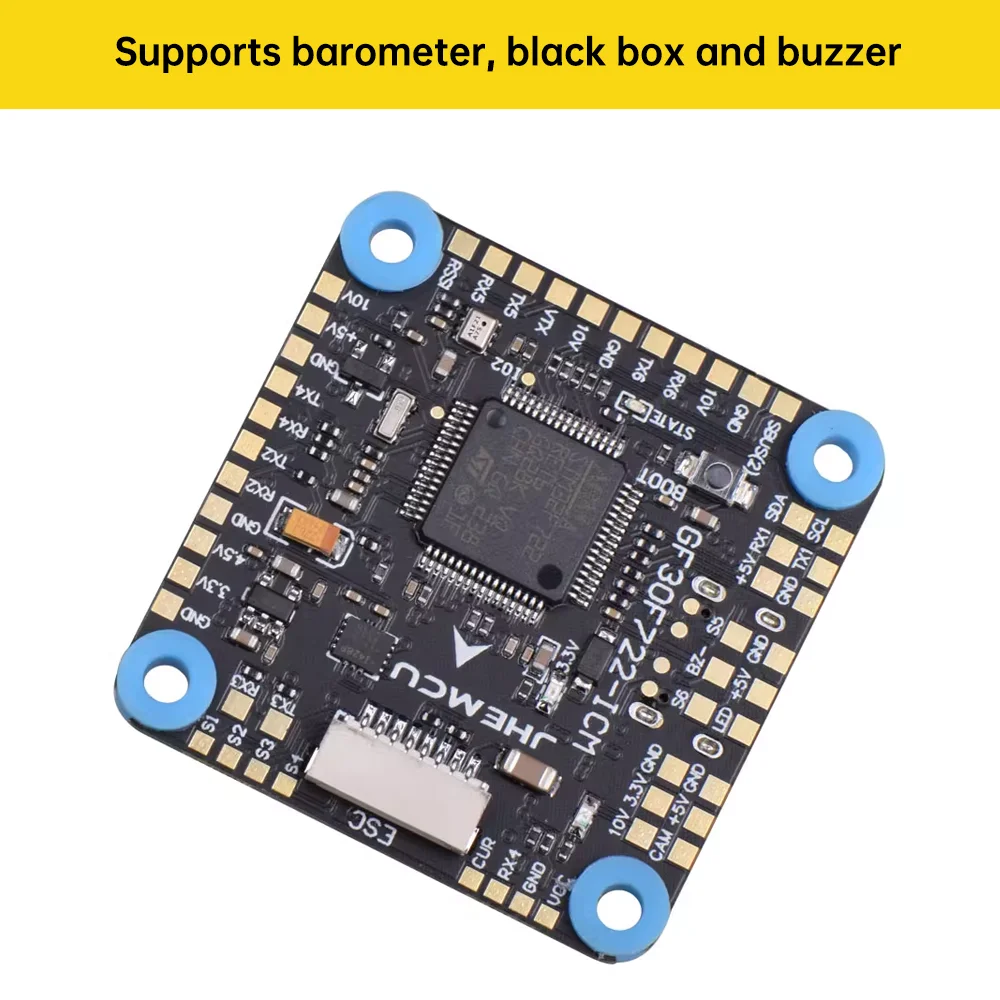 JHEMCU GF30F722-ICM FPV F7 التحكم في الطيران المزدوج BEC 5 فولت 10 فولت OSD HD 3-8S المدخلات 30X30 مللي متر لطائرات بدون طيار FPV حرة HD أجزاء ذاتية الصنع