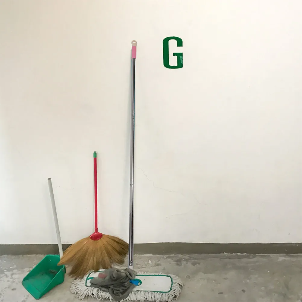 Stainless Steel Telescoping Mop Handle 2 Sets 3 Section Broom Replacement Pole for Wet Dry Floor Cleaning