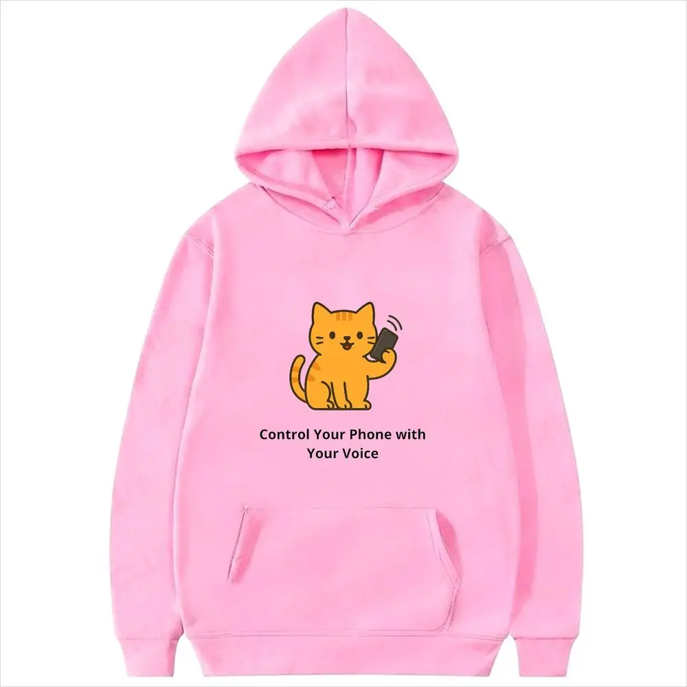 Kawaii Cartoon Katzen-Meme-Print Kapuzenpullover für Damen Y2k Pullover Ästhetische Grafik Harajuku Streetwear Lässiger Oversized Hoodie