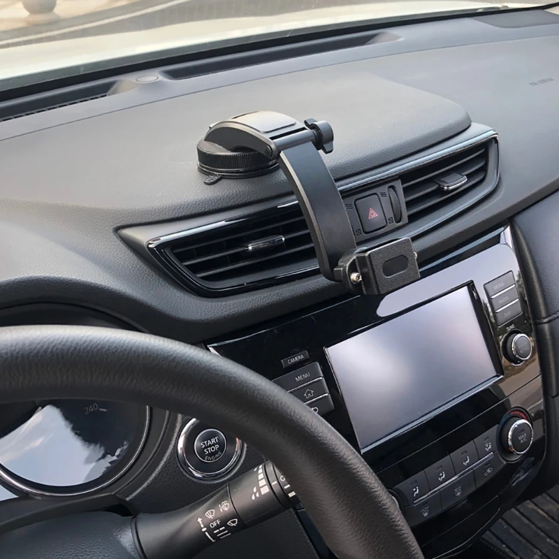 Suporte sucção rádio ajustável para carro 2 vias universal