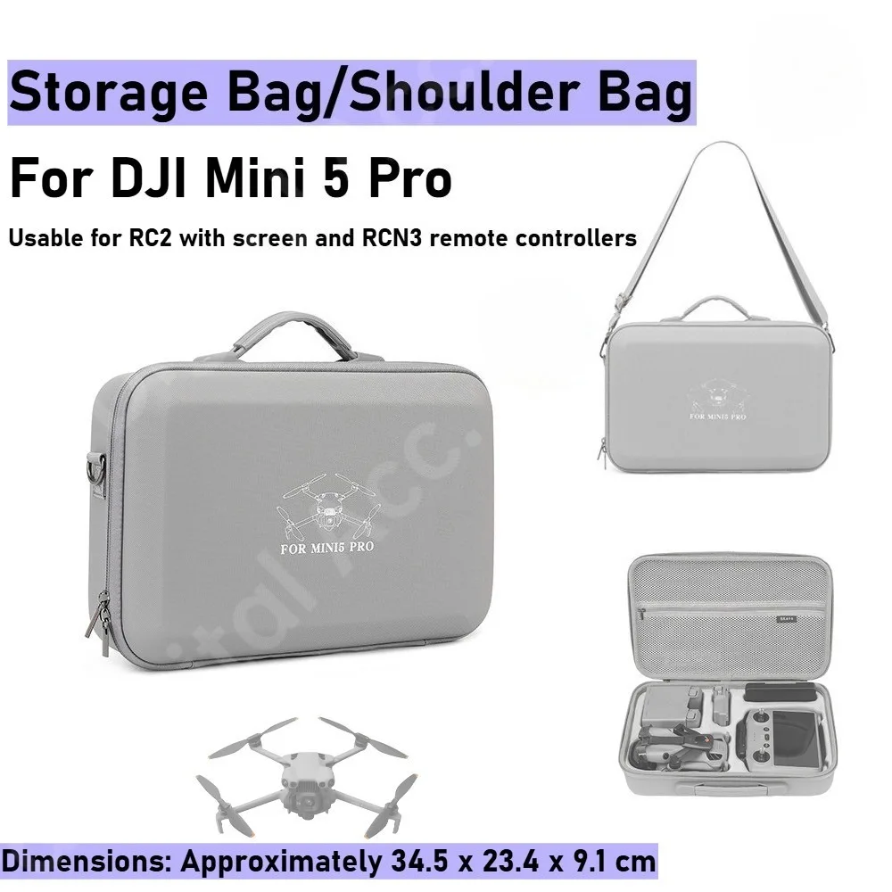 Estuche de transporte, bolso de hombro de viaje para DJI MINI 5 PRO Fly, caja de almacenamiento, carcasa dura portátil para accesorios DJI MINI 5 PRO