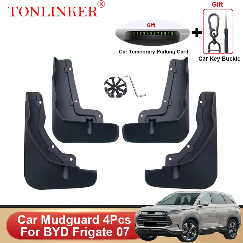 

TONLINKER Car Mudguard For BYD Frigate 07 PHEV DM-i 2022 2023- Mudguards Splash Guards Front Rear Fender Mudflaps Accessories