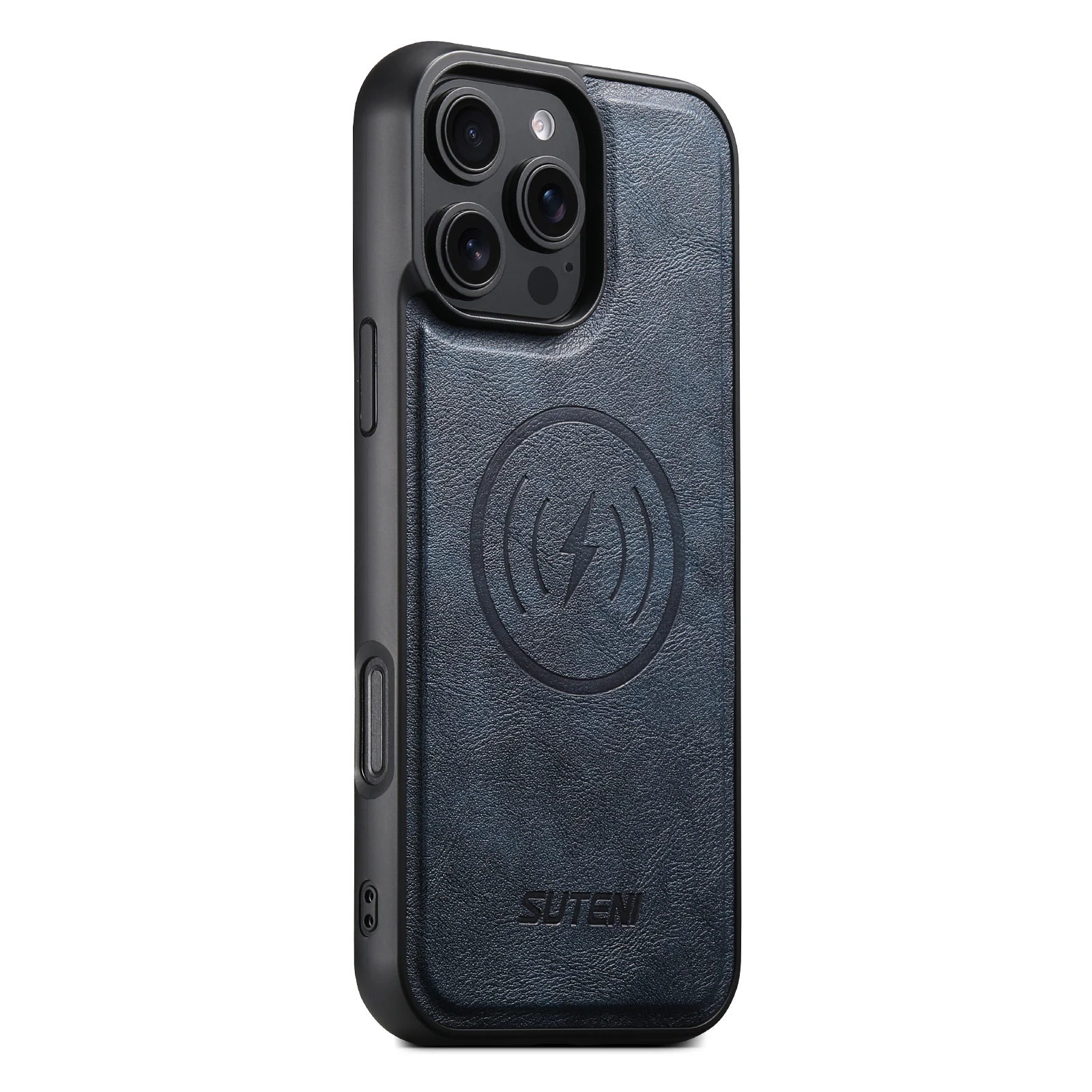 SUTENI Mattierte Kunstleder-Handyhülle mit Magnet und kabelloser Ladefunktion für iPhone 18 Pro Max 17 Air 16 Plus 15 14 Pro 13 12 – Detail 15