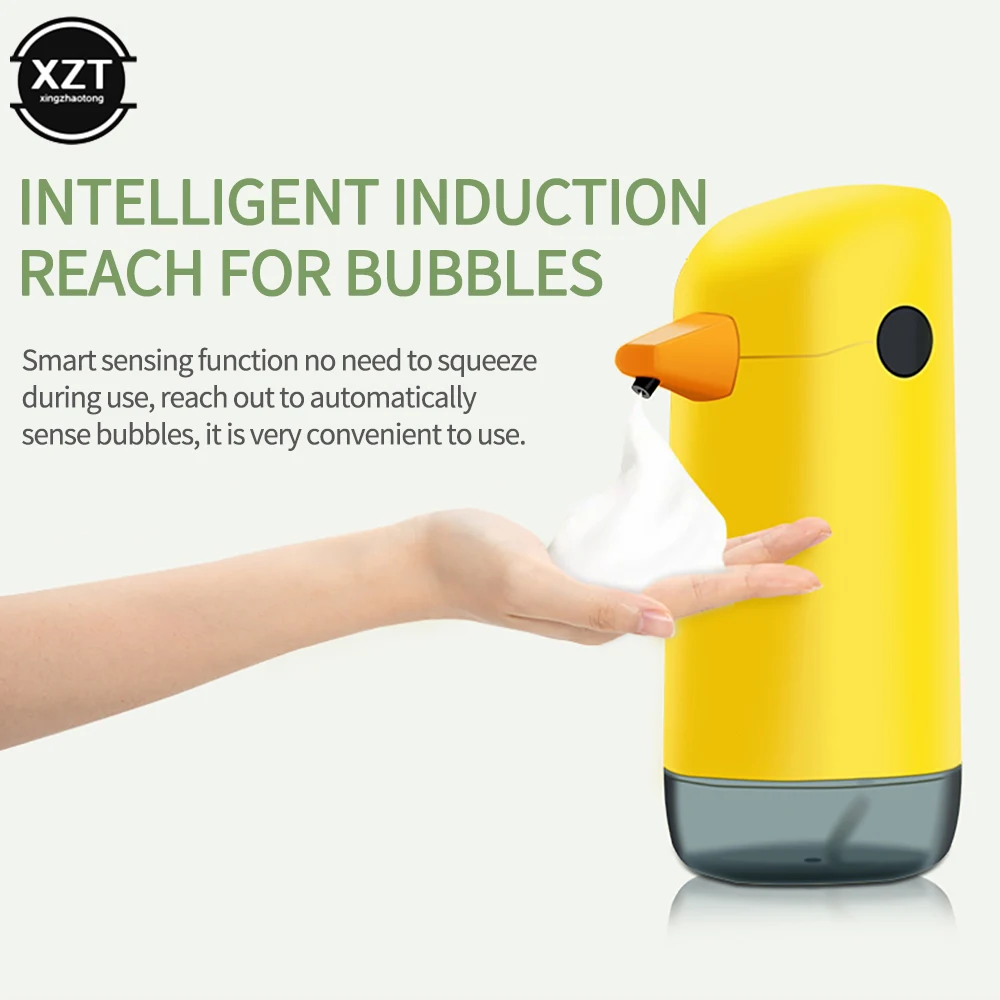 

Touchless Automatic Soap Foam Dispenser for Kids Cute Little Yellow Duck Touchless intelligent Induction for Home Bathroom