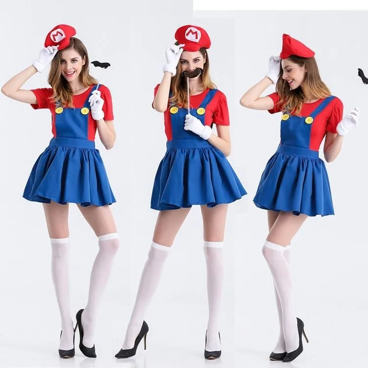 

Costume Performance Suit Halloween Cartoon Mary Outfit Women's Mary Skirt Stage Costume Traditional Hanbok Women's Fashion