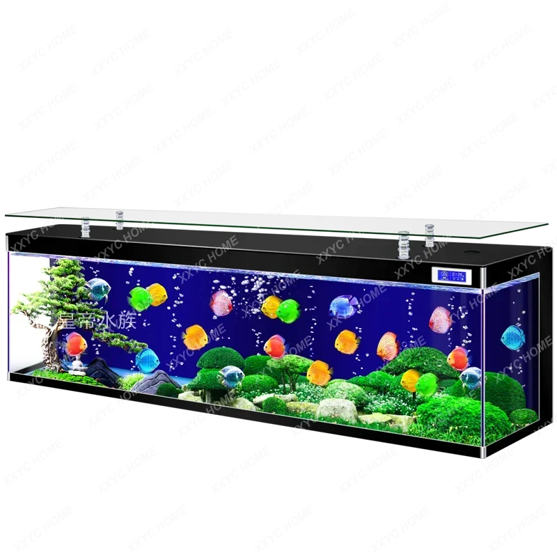 

Super White Glass Advanced Internet Celebrity TV Cabinet Fish Tank Integrated Household Small Living Room Ecological Aquarium