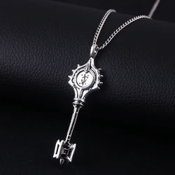 Game Doom Eternal Slayer Necklace Vintage Slayer 3D Key Penants Necklaces Link Chain for Women Men Choker Jewelry Accessories