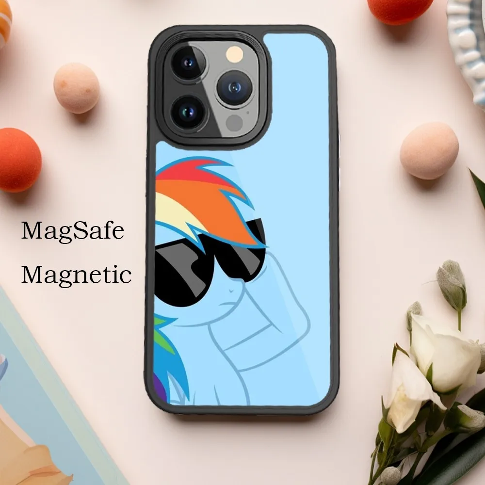 M-My Little Cartoon P-Pony Phone Case For iPhone 15 14 13 12 11 Pro Max Plus Phone Magnetic for Macsafe Cases Cover