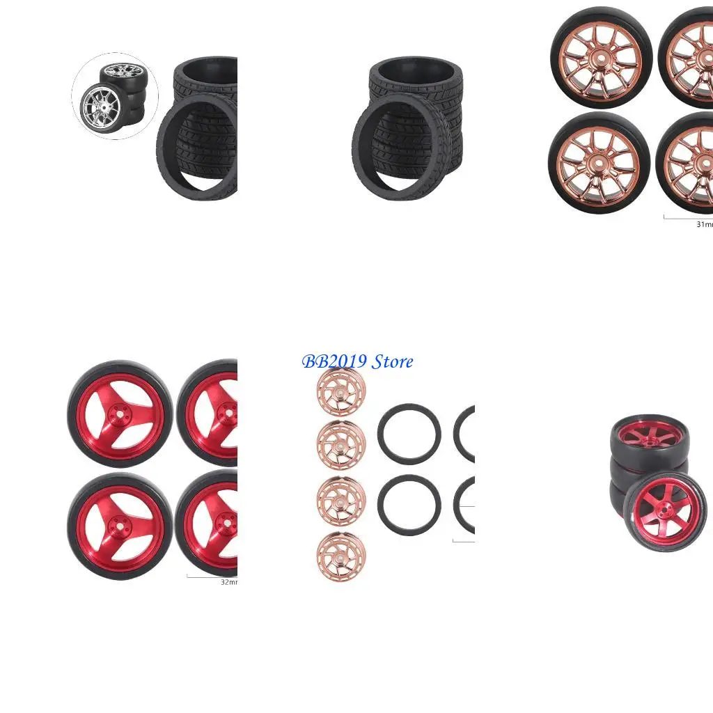 

Q0KB High Performances Car Tyres 1/18 Drift Remote Control Car Tires With Enhanced Grip For Racing Competition Enthusiasts