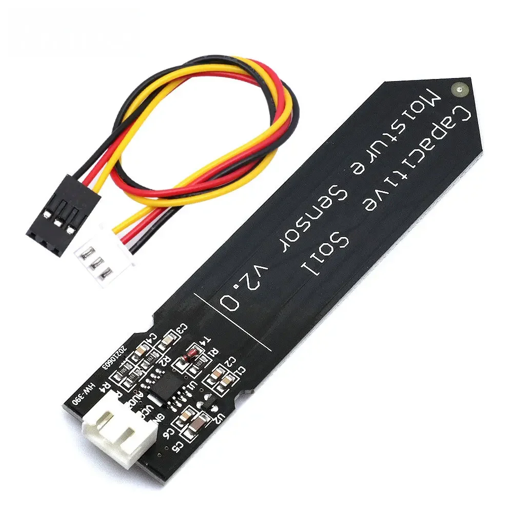 Capacitive Soil Moisture Sensor Module V1.2, Corrosion Resistant, Input (3.3-5.5V), Analog Output Wire  Smart Agriculture
