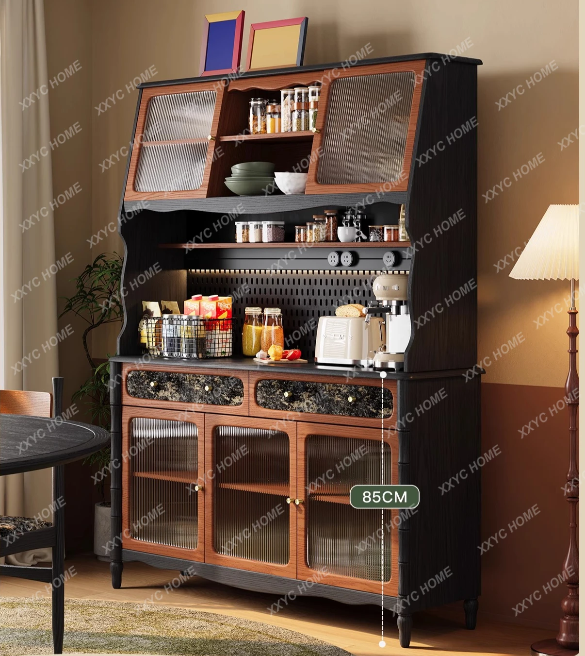 خزانة حائط من الخشب الصلب لغرفة المعيشة المنزلية