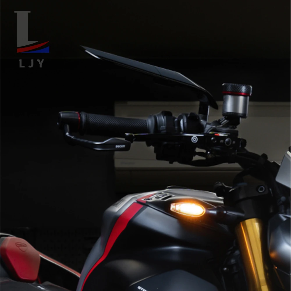 for Bajaj Pulsar 200 NS/200 RS/200 A with logo Motorcycle Mirrors Stealth Winglets Mirror Kit Rotate Adjustable Mirrors