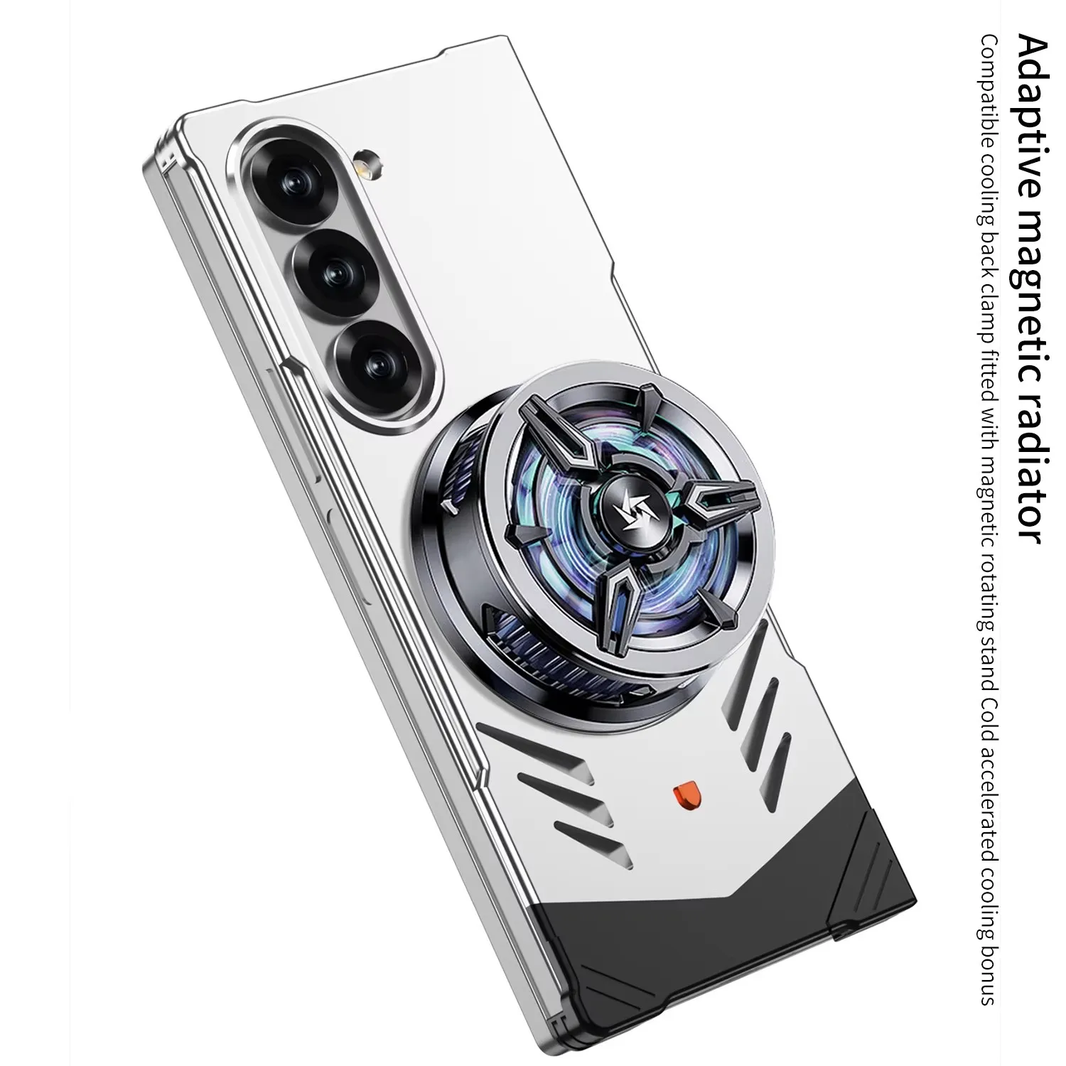 Magnetic 360° Bracket Metal Aluminum Alloy Phone Case For Samsung Galaxy Z Fold 7 For Magsafe Wireless Charging Cooling Cover