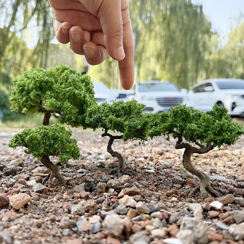 Bergpijnboommodel Hoogwaardig Miniatuur Draadboomveld Landschap Militair Zandtafelmateriaal Trein Spoorlijn Lay-Out