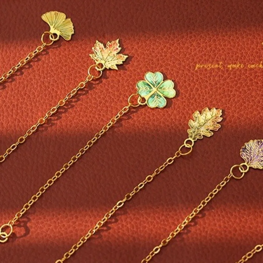 Creative Gift Gilt-Edged Metal Bookmark Pendant Design Exquisite Craft Reading Bookmark Book Separator School Supplies