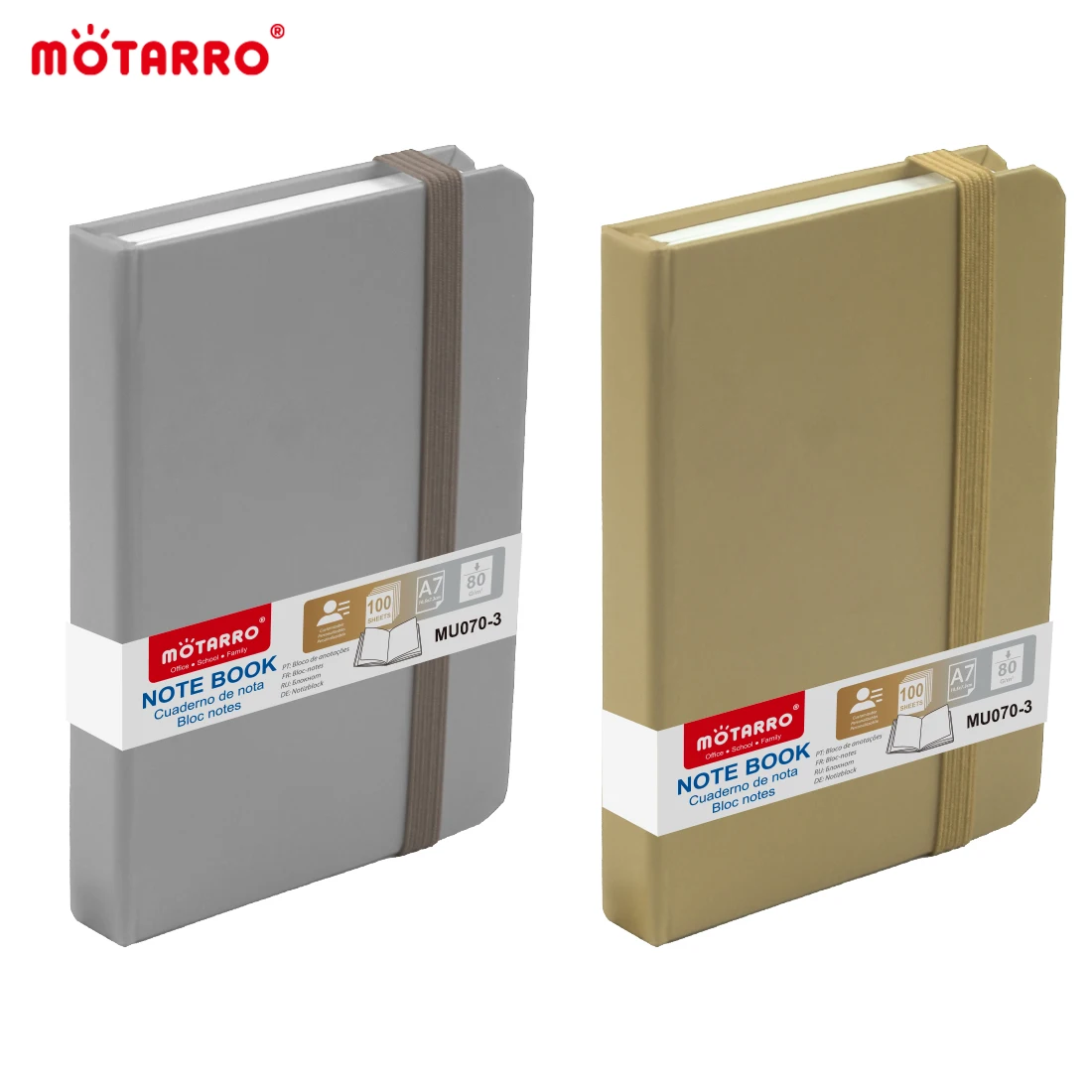 MOTARRO 1Pcs A7 Notebook Gold Silver Notepad Mini Memo Ins Hand Ledger for Student School Office Supplies Notepad