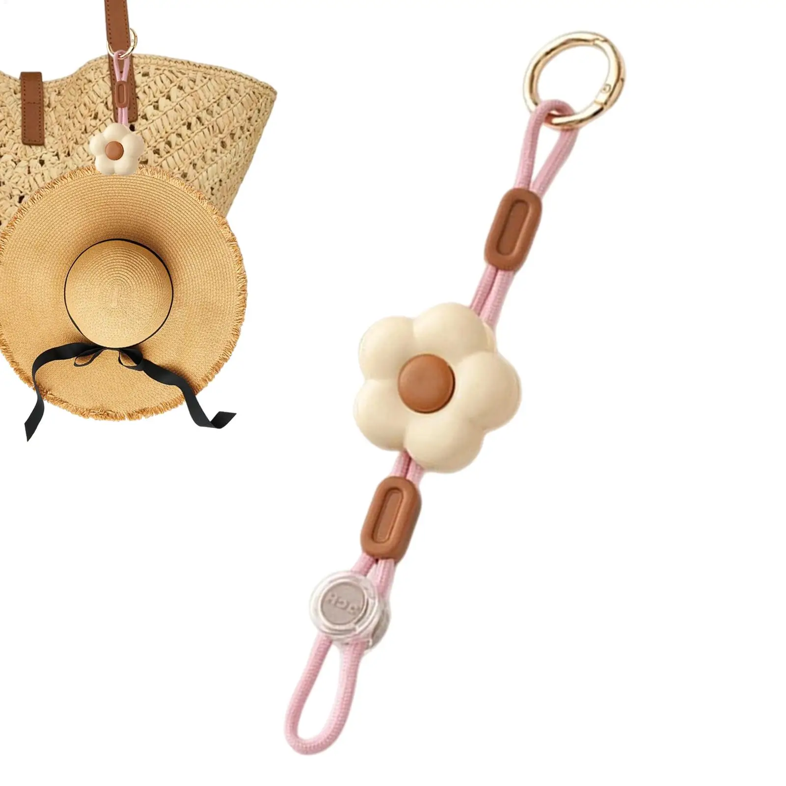 Clip de Chapeau Réglable pour Voyage, Support Portable Anti-Perte en Forme de Fleur pour Sacs et Bagages, Idéal pour l'Aéroport, la Croisière, la Plage et les Vacances