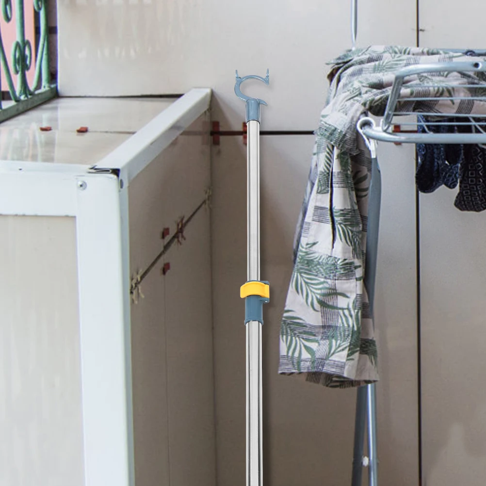 Telescopic Rod Adjustable Clothesline Pole Retractable Clothes Poles Balcony Clothes Drying Supply Sturdy Lightweight Portable