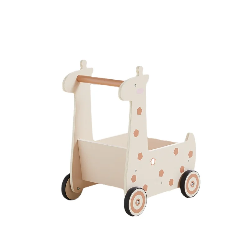 Love baby walker baby trolley wooden giraffe toys wooden walker universal for boys and girls